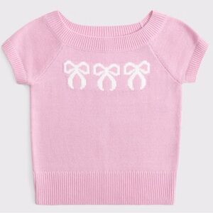 Abercrombie Kids Pink Sweater with Bow Accents